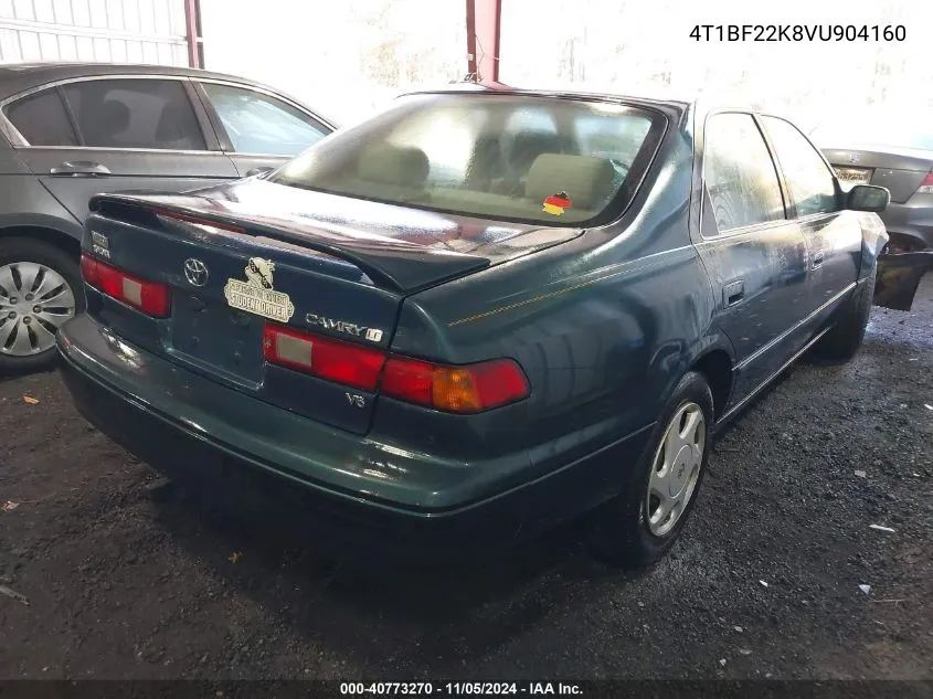 1997 Toyota Camry Le V6 VIN: 4T1BF22K8VU904160 Lot: 40773270