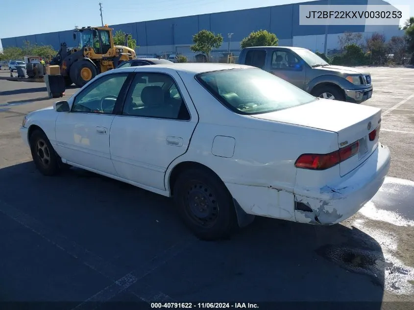 1997 Toyota Camry Xle V6 VIN: JT2BF22KXV0030253 Lot: 40791622