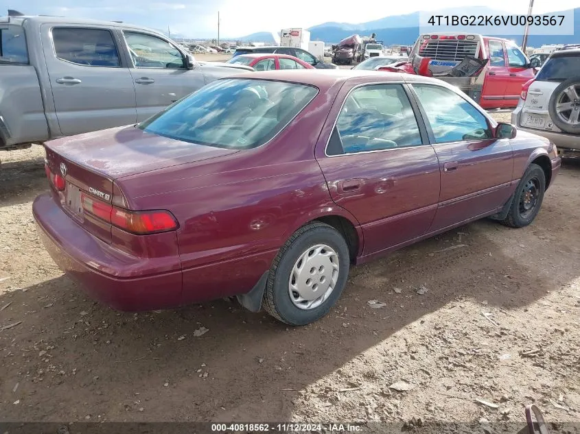 1997 Toyota Camry Le VIN: 4T1BG22K6VU093567 Lot: 40818562