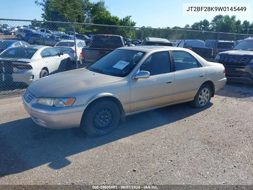 1998 Toyota Camry Le V6/Xle V6 VIN: JT2BF28K9W0145449 Lot: 39605891