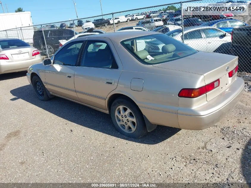 1998 Toyota Camry Le V6/Xle V6 VIN: JT2BF28K9W0145449 Lot: 39605891