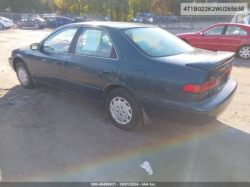 4T1BG22K2WU265658 1998 Toyota Camry Le