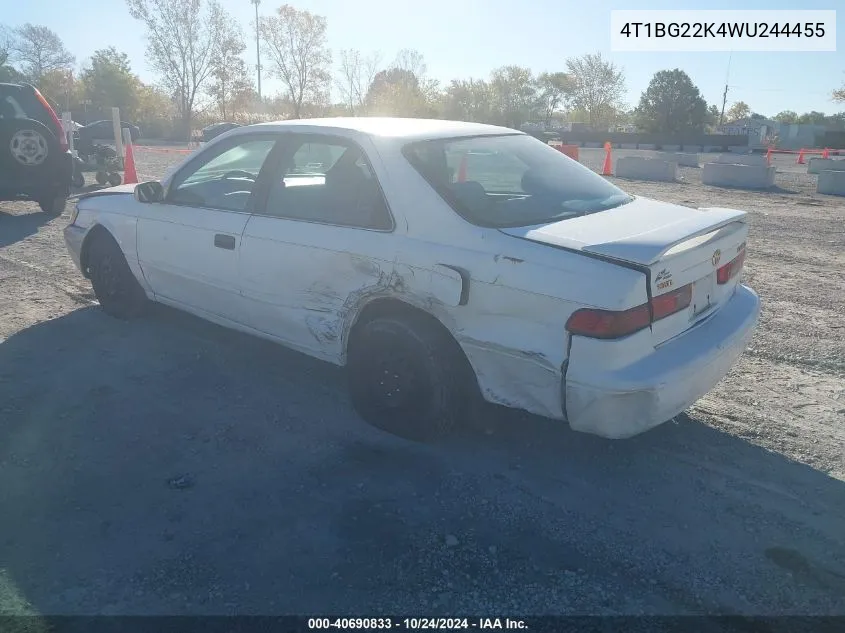 1998 Toyota Camry Le VIN: 4T1BG22K4WU244455 Lot: 40690833