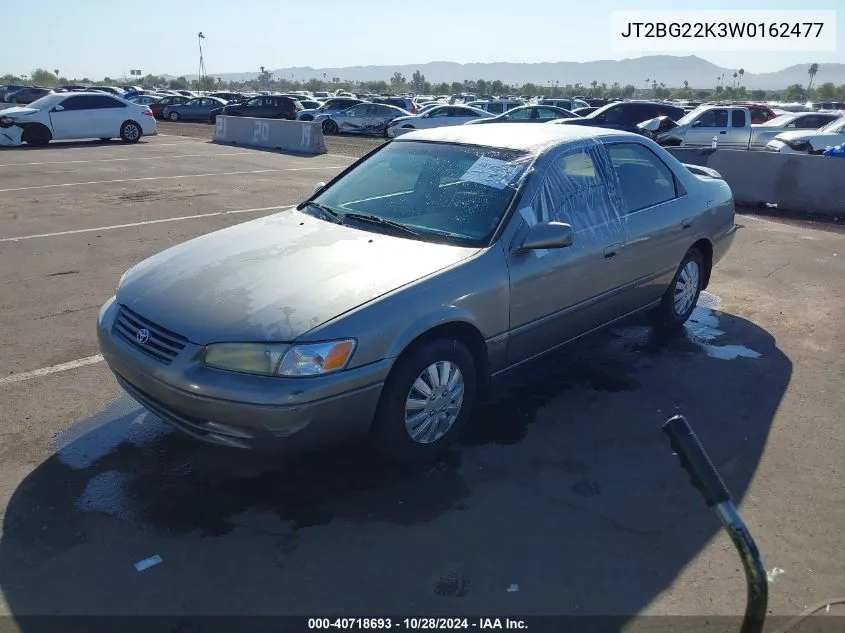 1998 Toyota Camry Le VIN: JT2BG22K3W0162477 Lot: 40718693