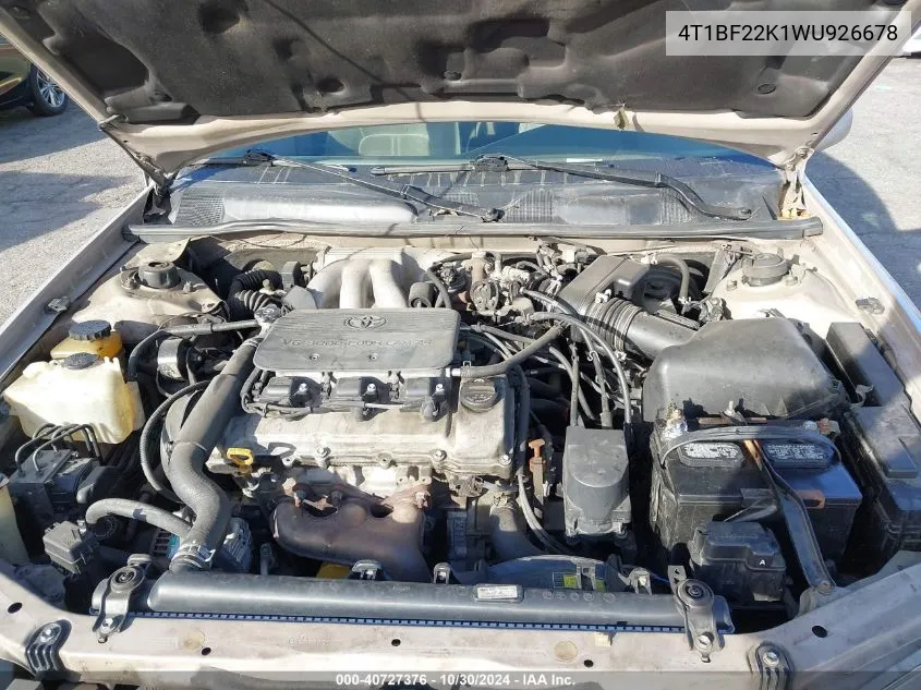 4T1BF22K1WU926678 1998 Toyota Camry Le V6