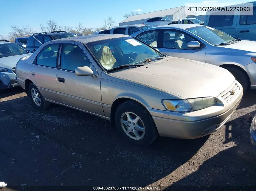 1998 Toyota Camry Le VIN: 4T1BG22K9WU229093 Lot: 40823783