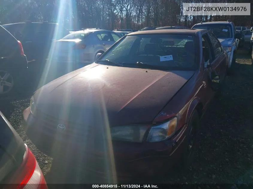 1998 Toyota Camry Xle V6 VIN: JT2BF28KXW0134976 Lot: 40854915