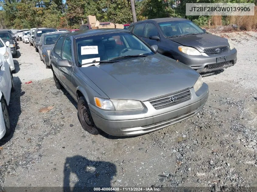 1998 Toyota Camry Le V6 VIN: JT2BF28K3W0139906 Lot: 40865438