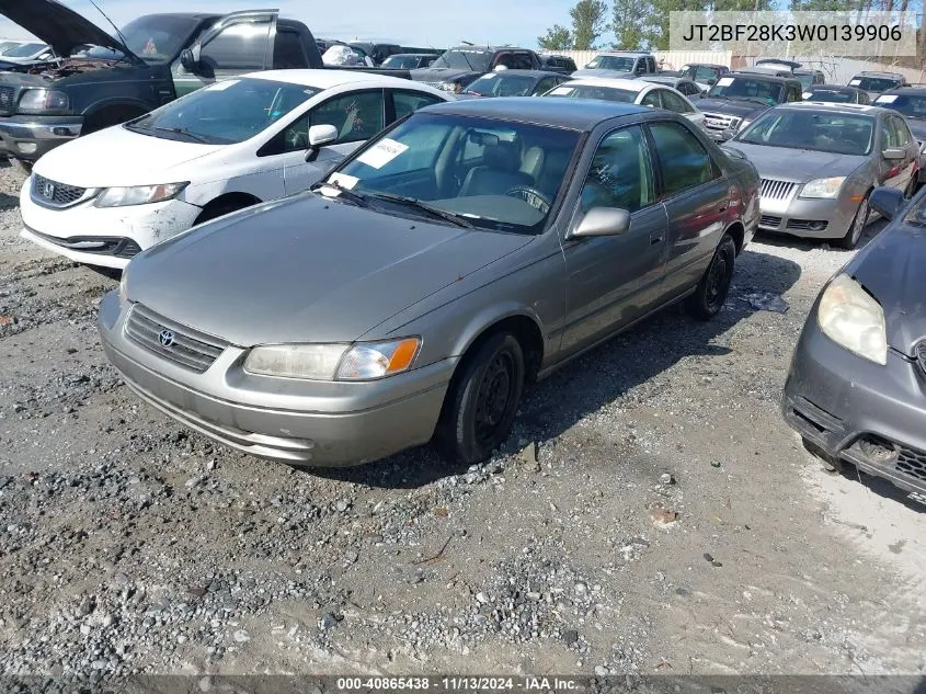 1998 Toyota Camry Le V6 VIN: JT2BF28K3W0139906 Lot: 40865438