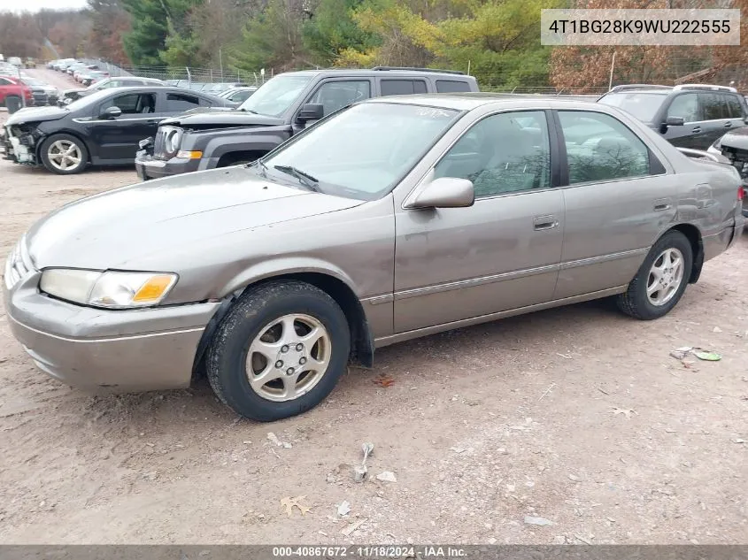 1998 Toyota Camry Le VIN: 4T1BG28K9WU222555 Lot: 40867672