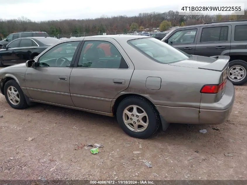 1998 Toyota Camry Le VIN: 4T1BG28K9WU222555 Lot: 40867672