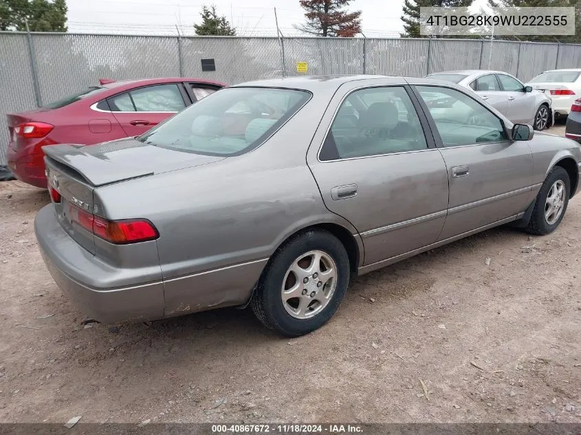 1998 Toyota Camry Le VIN: 4T1BG28K9WU222555 Lot: 40867672