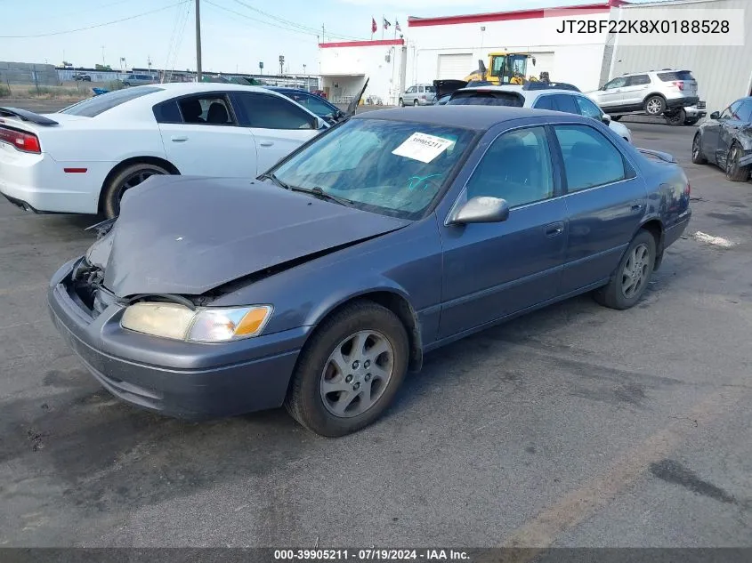 1999 Toyota Camry Le V6 VIN: JT2BF22K8X0188528 Lot: 39905211