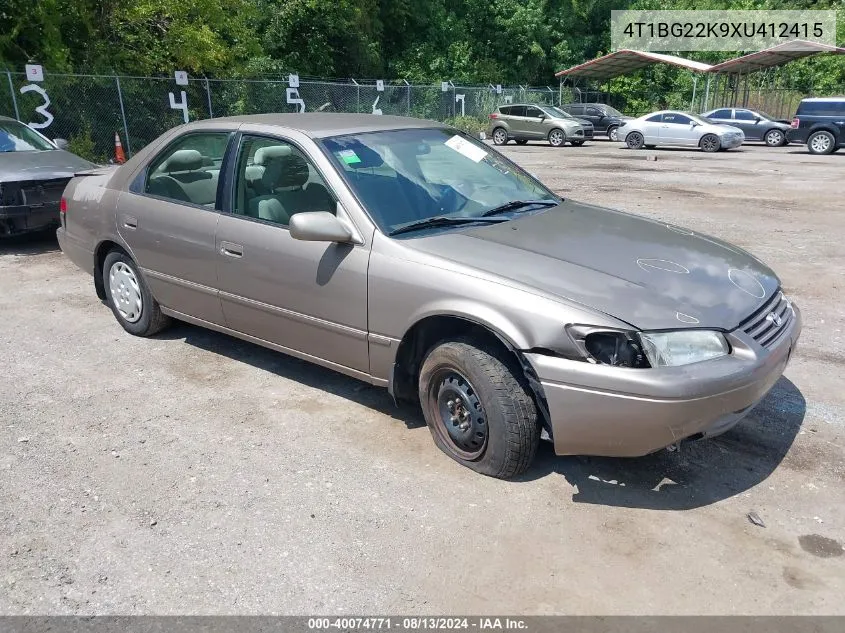 4T1BG22K9XU412415 1999 Toyota Camry Le