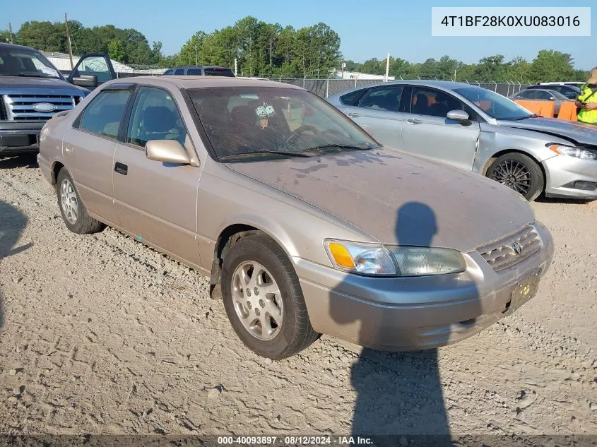 1999 Toyota Camry Xle V6 VIN: 4T1BF28K0XU083016 Lot: 40093897