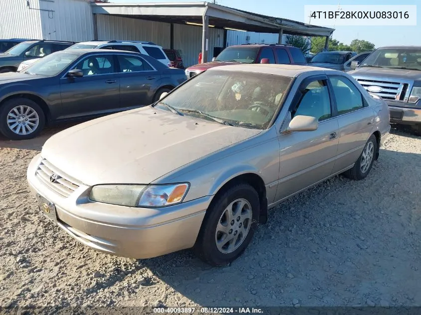 1999 Toyota Camry Xle V6 VIN: 4T1BF28K0XU083016 Lot: 40093897