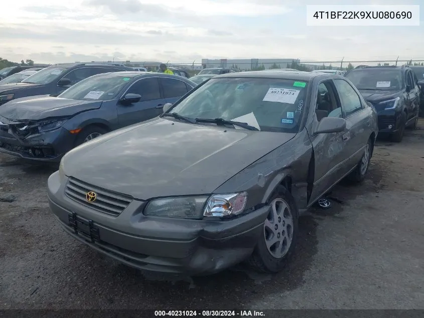 1999 Toyota Camry Le V6 VIN: 4T1BF22K9XU080690 Lot: 40231024