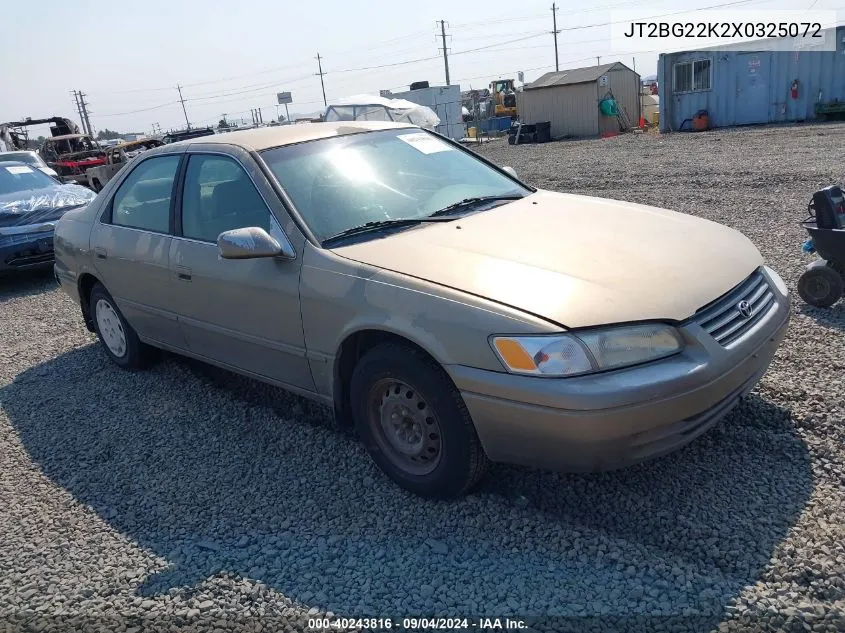 1999 Toyota Camry Le VIN: JT2BG22K2X0325072 Lot: 40243816