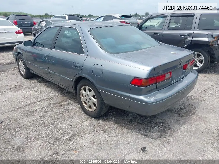 1999 Toyota Camry Le/Xle VIN: JT2BF28K8X0174460 Lot: 40245505