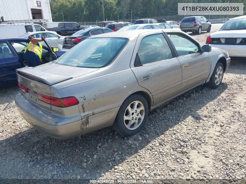 1999 Toyota Camry Le V6/Xle V6 VIN: 4T1BF28K4XU080393 Lot: 40249728