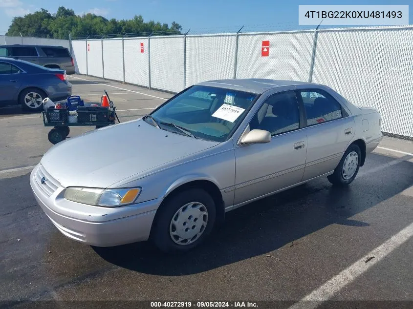 1999 Toyota Camry Ce/Le/Xle VIN: 4T1BG22K0XU481493 Lot: 40272919