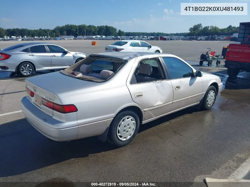 1999 Toyota Camry Ce/Le/Xle VIN: 4T1BG22K0XU481493 Lot: 40272919