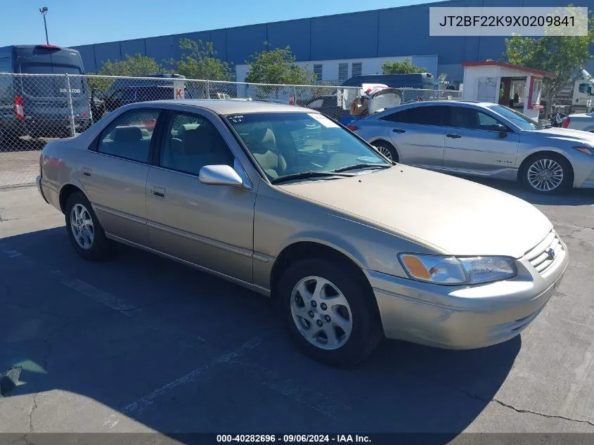 1999 Toyota Camry Le V6 VIN: JT2BF22K9X0209841 Lot: 40282696