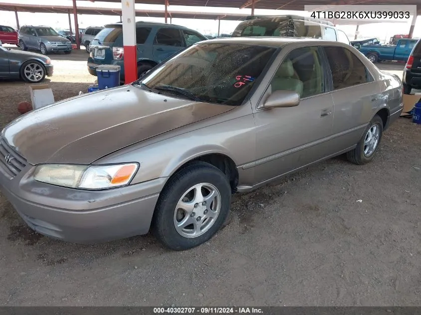 1999 Toyota Camry Le VIN: 4T1BG28K6XU399033 Lot: 40302707