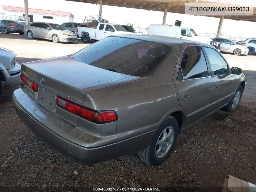 1999 Toyota Camry Le VIN: 4T1BG28K6XU399033 Lot: 40302707