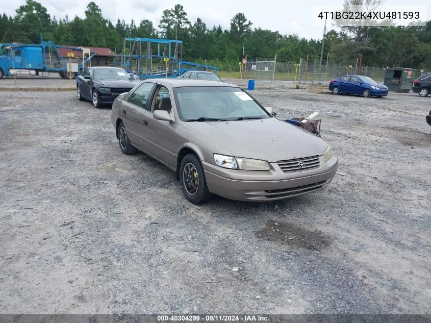 1999 Toyota Camry Le VIN: 4T1BG22K4XU481593 Lot: 40304299