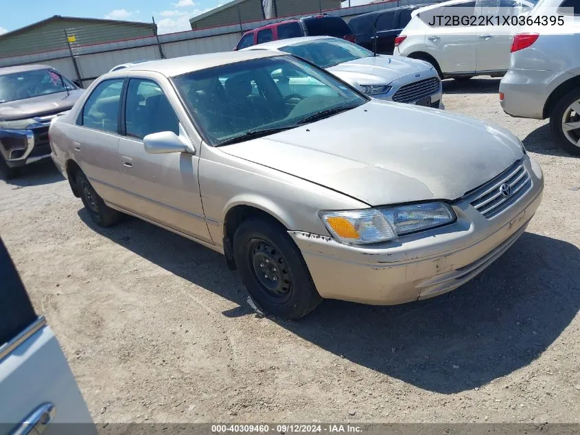 1999 Toyota Camry Le VIN: JT2BG22K1X0364395 Lot: 40309460