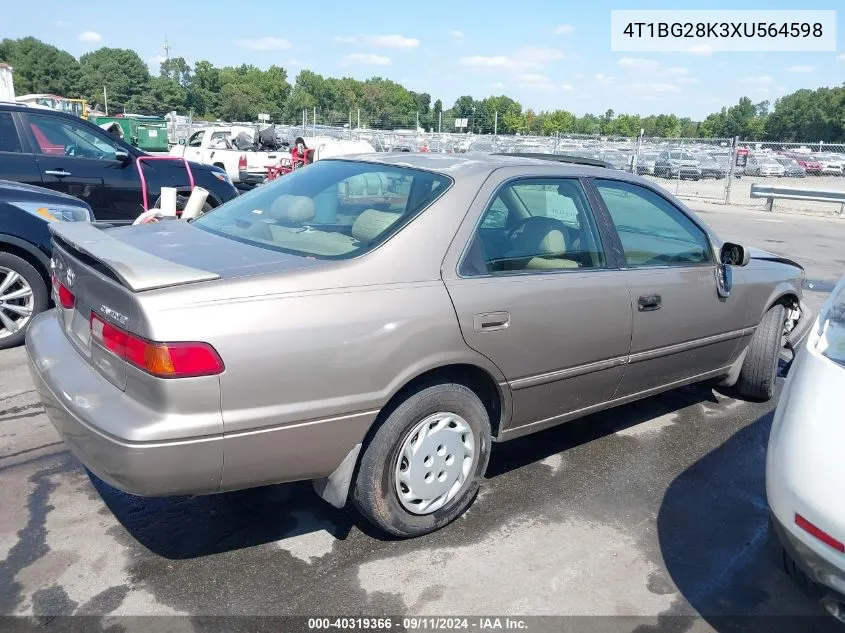 1999 Toyota Camry Xle VIN: 4T1BG28K3XU564598 Lot: 40319366