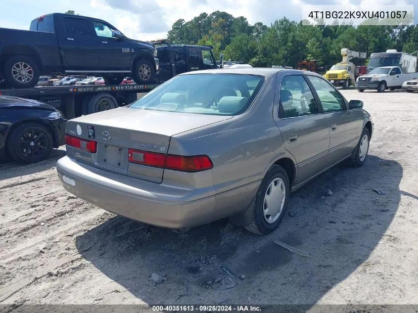 1999 Toyota Camry Ce VIN: 4T1BG22K9XU401057 Lot: 40351613