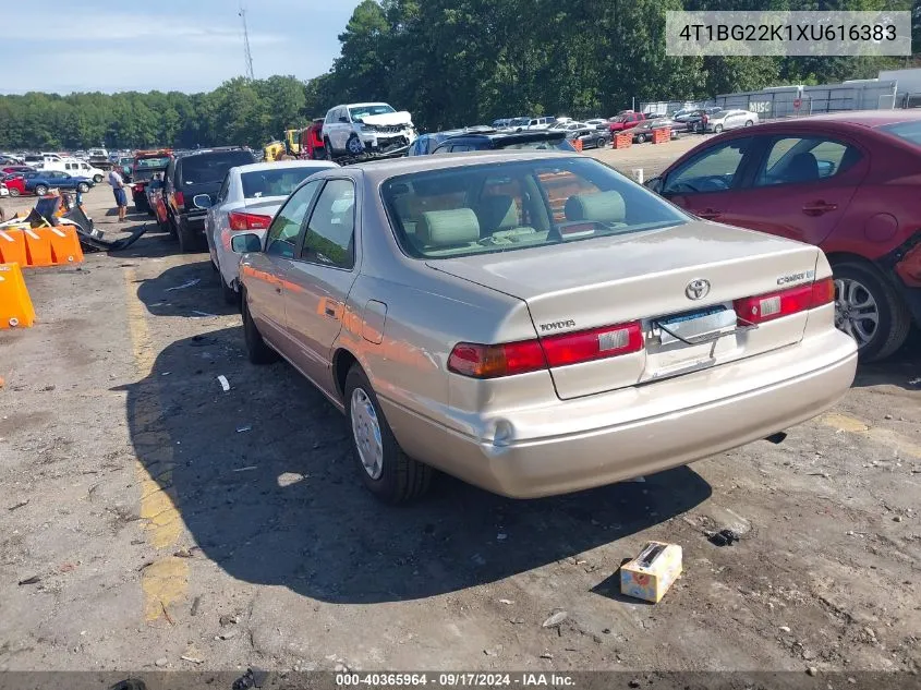 1999 Toyota Camry Ce/Le/Xle VIN: 4T1BG22K1XU616383 Lot: 40365964