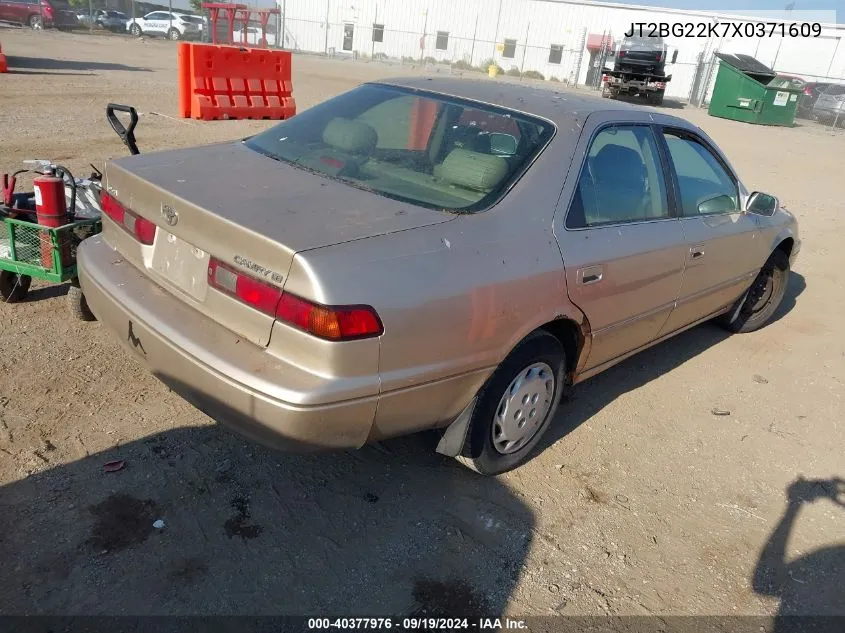 1999 Toyota Camry Le VIN: JT2BG22K7X0371609 Lot: 40377976