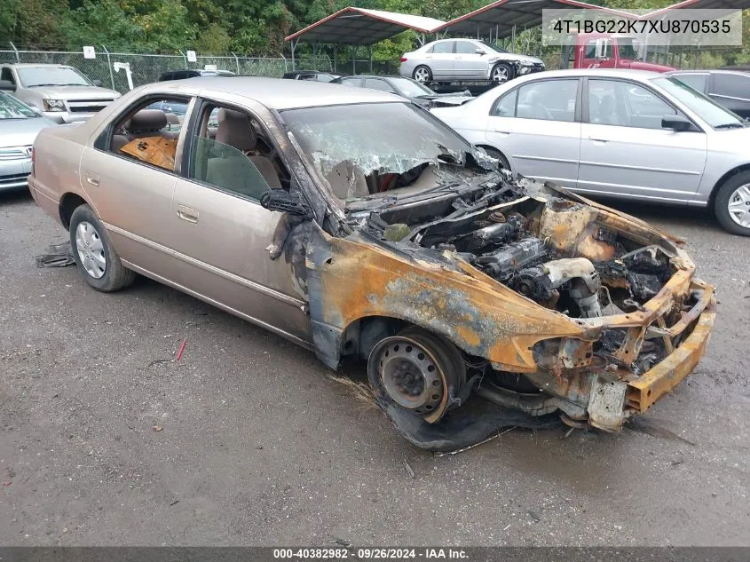 1999 Toyota Camry Ce/Le/Xle VIN: 4T1BG22K7XU870535 Lot: 40382982