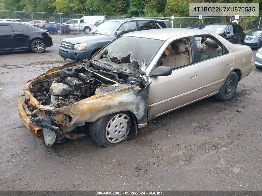 1999 Toyota Camry Ce/Le/Xle VIN: 4T1BG22K7XU870535 Lot: 40382982