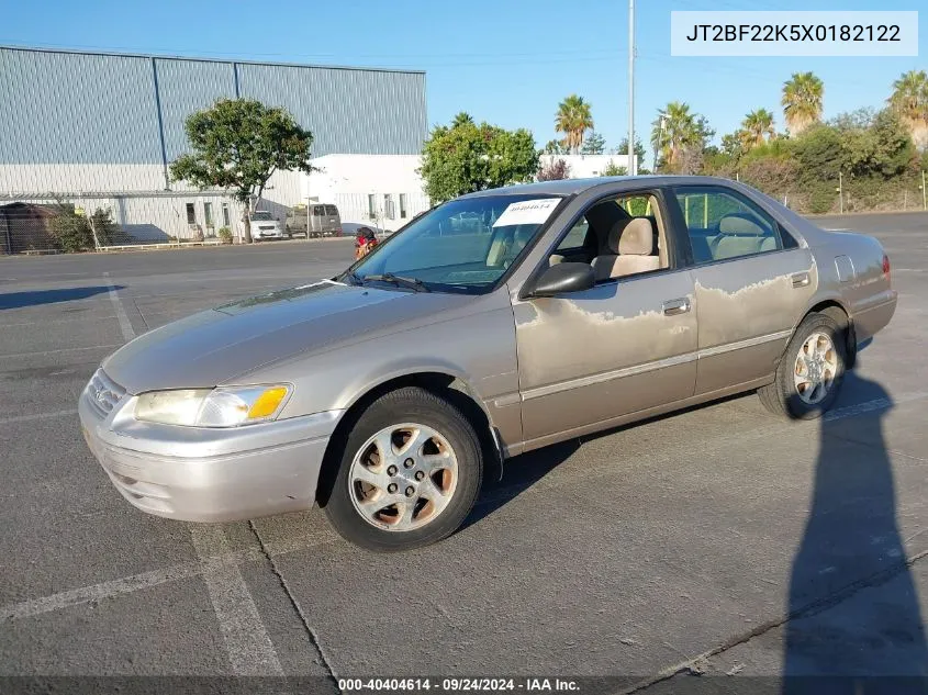 1999 Toyota Camry Le V6 VIN: JT2BF22K5X0182122 Lot: 40404614