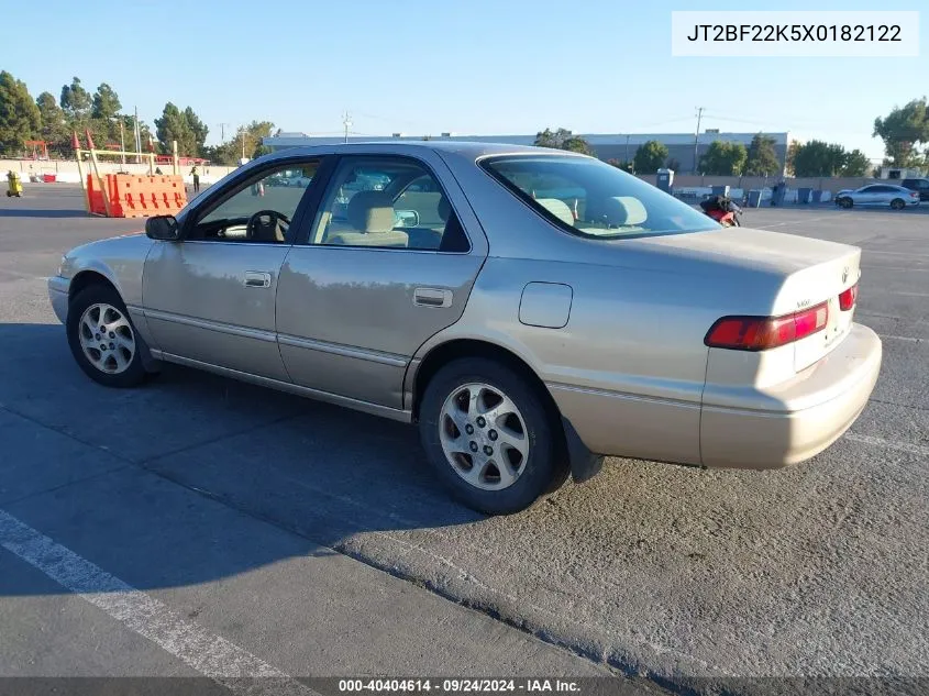 1999 Toyota Camry Le V6 VIN: JT2BF22K5X0182122 Lot: 40404614