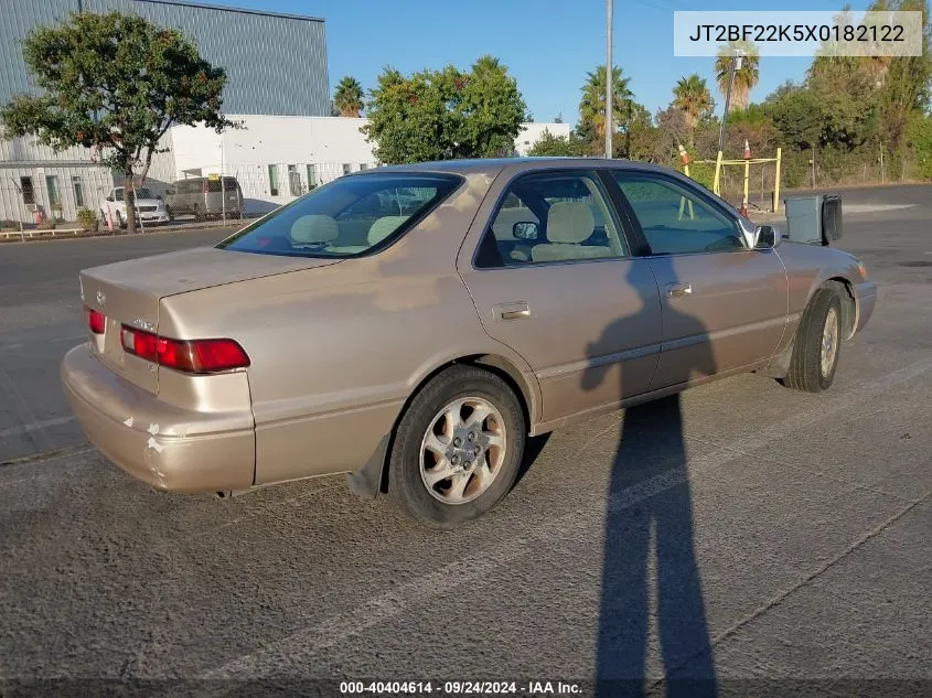 1999 Toyota Camry Le V6 VIN: JT2BF22K5X0182122 Lot: 40404614