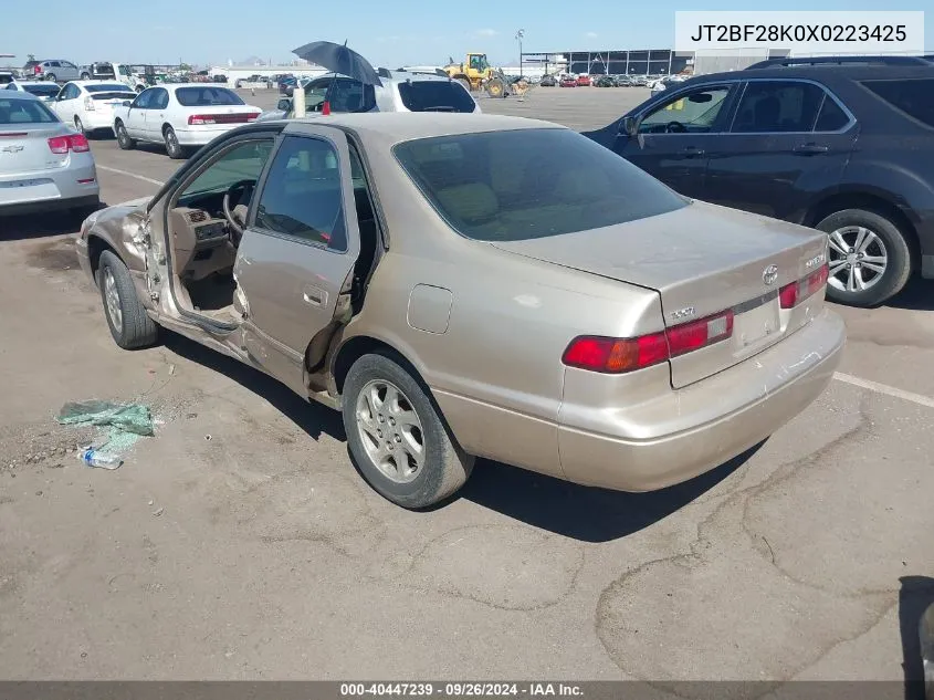 1999 Toyota Camry Xle V6 VIN: JT2BF28K0X0223425 Lot: 40447239