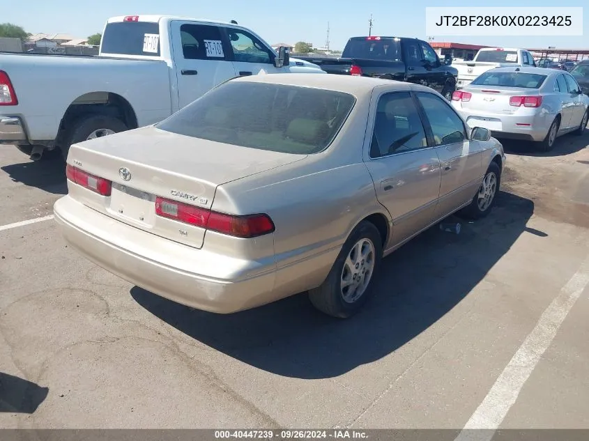 1999 Toyota Camry Xle V6 VIN: JT2BF28K0X0223425 Lot: 40447239