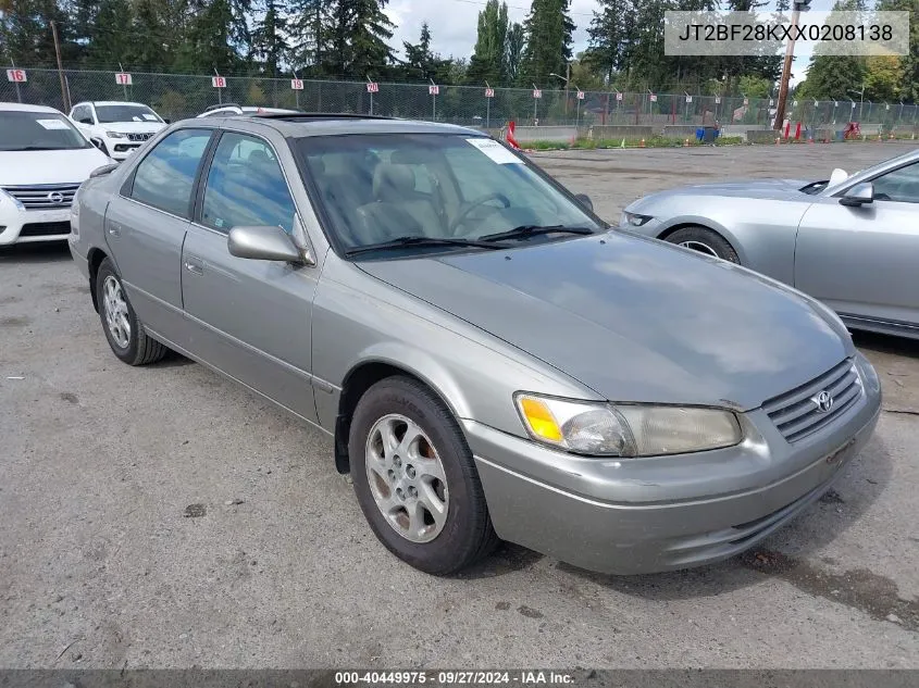 1999 Toyota Camry Xle V6 VIN: JT2BF28KXX0208138 Lot: 40449975