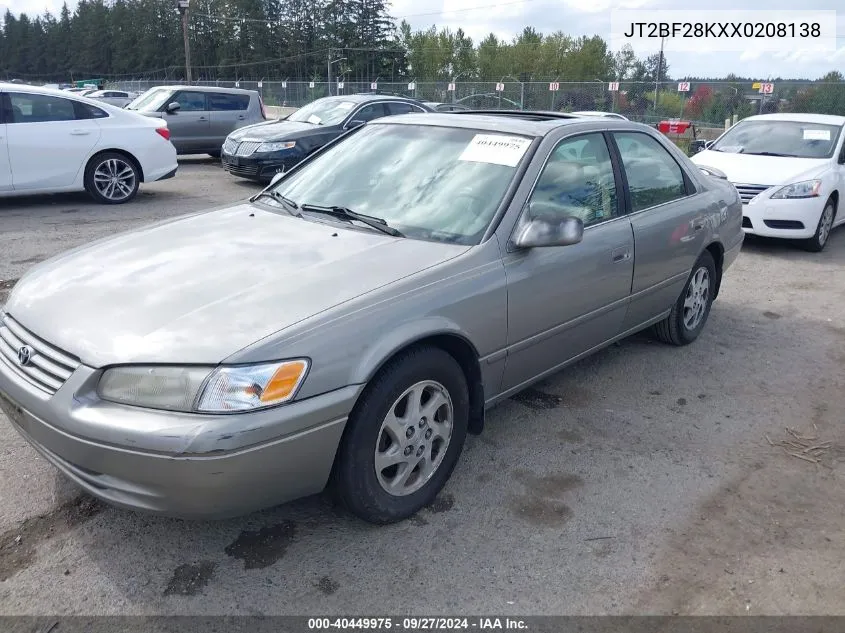 1999 Toyota Camry Xle V6 VIN: JT2BF28KXX0208138 Lot: 40449975