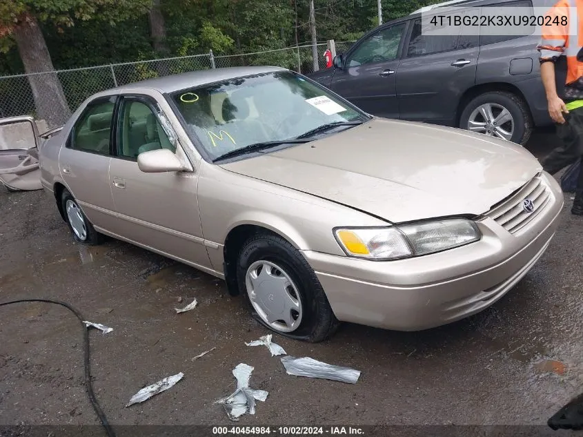 1999 Toyota Camry Ce VIN: 4T1BG22K3XU920248 Lot: 40454984