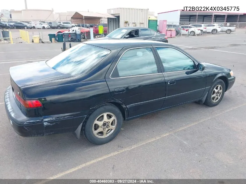 1999 Toyota Camry Ce/Le/Xle VIN: JT2BG22K4X0345775 Lot: 40460383