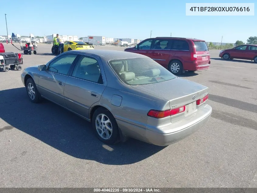 1999 Toyota Camry Le/Xle VIN: 4T1BF28K0XU076616 Lot: 40462235