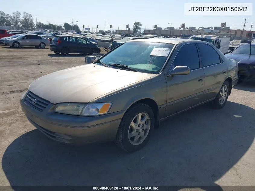 1999 Toyota Camry Le/Xle VIN: JT2BF22K3X0150642 Lot: 40469128