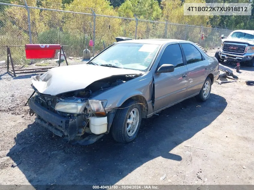 1999 Toyota Camry Le VIN: 4T1BG22K7XU918812 Lot: 40493780