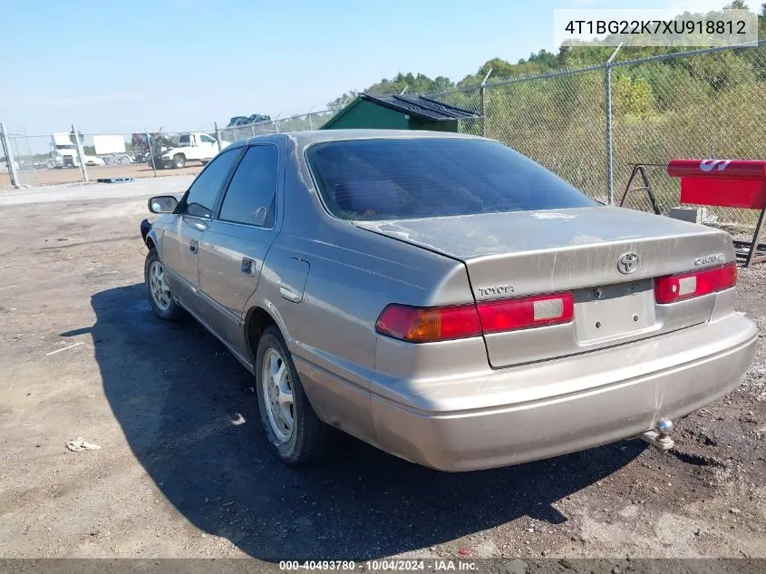 1999 Toyota Camry Le VIN: 4T1BG22K7XU918812 Lot: 40493780